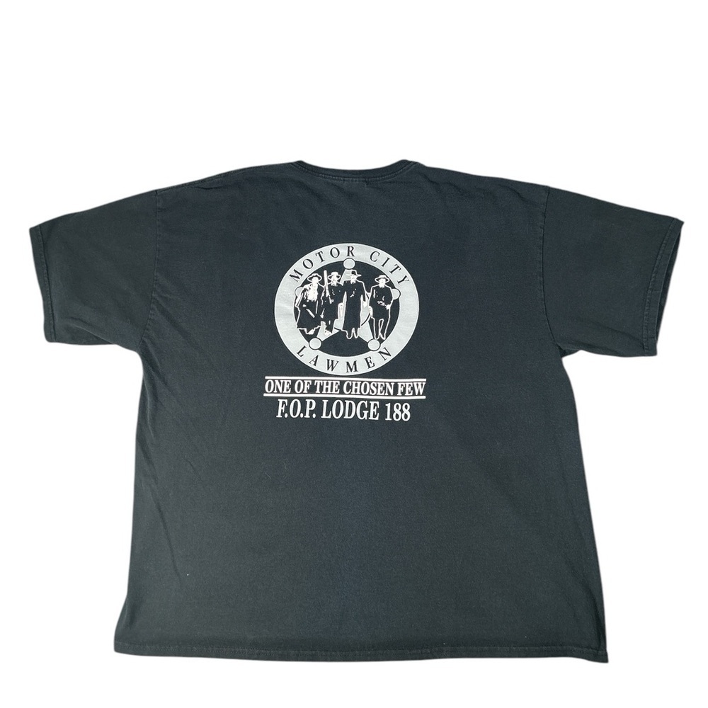 Frat. Order Police Motor City Wyatt Earp Black T-shirt Sz 2XL - Picture 4 of 5